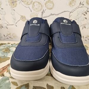 FITVILLE Men's Navy Blue Shoes 10.5 EEW NEW